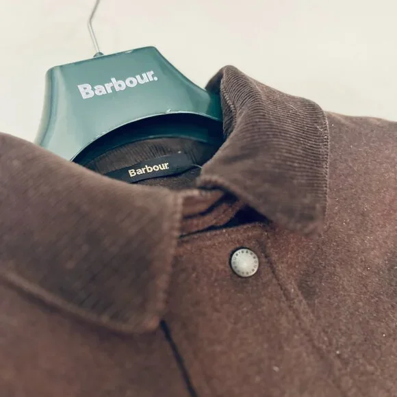 Barbour Newmarket Coat Women's Wool Brown Waterproof Breathable US 12 NWT $500 - Picture 3 of 16